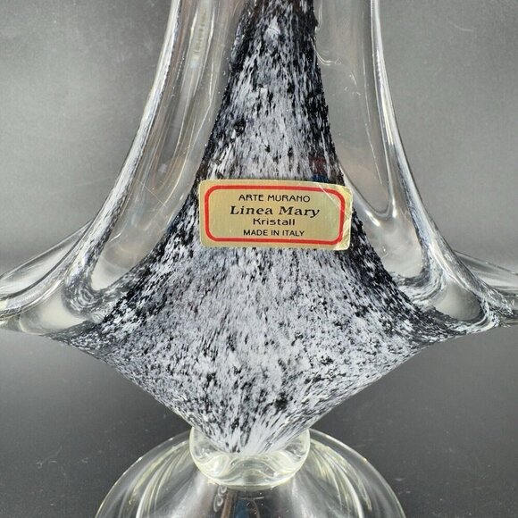 Venetian Glass Arte Murano Linea Mary Kristal Sculpture Glass Made In Italy VTG - Picture 3 of 12